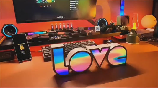 Love Letter LED Night Light, 14x5 Inch Colorful Neon Neon Light with USB/Battery Powered, Perfect for Home Decoration Girls Bedroom Kids Room Gaming Room