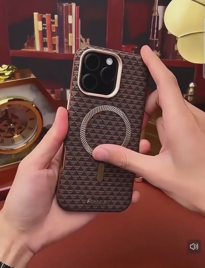 Load and play video in Gallery viewer, [Magsafe Compatible] Apple iPhone 17/Air/Pro/Pro Max Business Full-Cover PU Leather Phone Case
