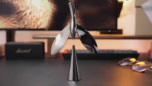 Tipsy Bottle Opener, Chrome, 5.12 x 5 x 4.5 Inch Artistic Flying Bird Sculpture Gaming Room