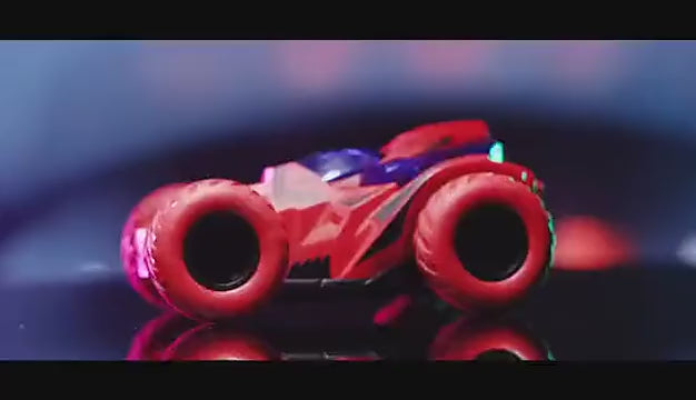 Load and play video in Gallery viewer, Racing Car Transforming Inertia Toy – 360° &amp; Upright Rotating Stunt Vehicle for Toddlers
