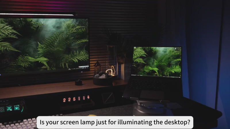 Load and play video in Gallery viewer, LYMAX RGB Computer Monitor Light Bar with Remote Control, Eye-Care for Desktop Space Saving and Gaming Home Office
