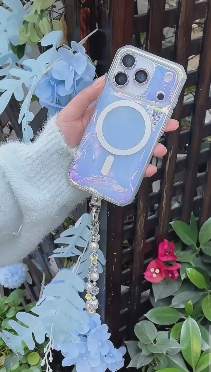 Load and play video in Gallery viewer, [Magsafe Compatible] Apple iPhone 17 Pro/ Pro Max - Kingxbar Iridescent Sparkle Airbag Shockproof Case
