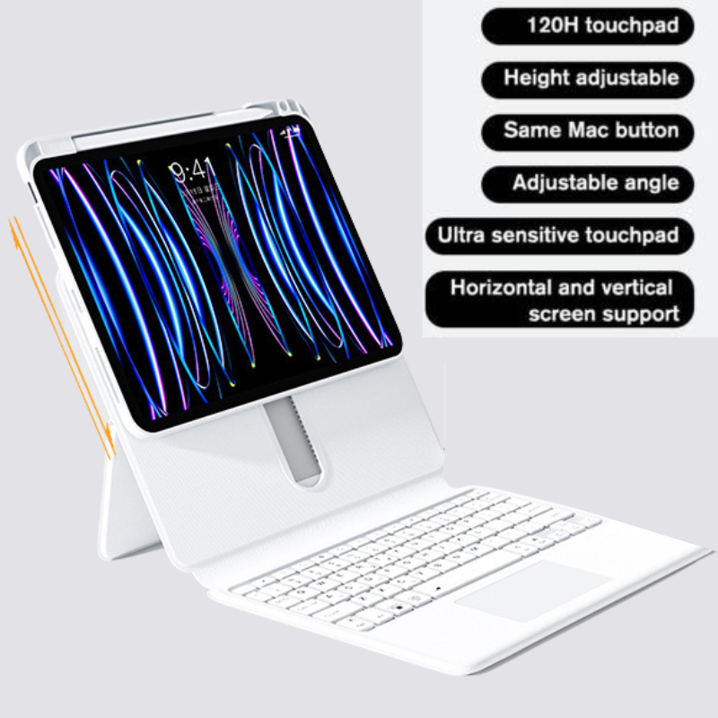 Load image into Gallery viewer, Apple iPad Pro 11&quot; &amp; Air 4/5 10.9&quot;  &amp; Air 6 11&quot; - Magic 360 Rotation Detachable Smart Wireless Trackpad Keyboard Flip Case With Backlit
