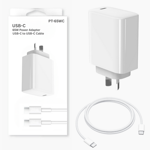 65W PD USB-C Type-C Port iPhone 17/16/15 & iPad Pro Air & MacBook Air/Pro - Wall Travelling Charger Adapter With Cable -  (SAA Approved/AU Plug) - Polar Tech Australia