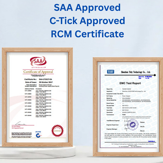 65W PD USB-C Type-C Port iPhone 17/16/15 & iPad Pro Air & MacBook Air/Pro - Wall Travelling Charger Adapter With Cable -  (SAA Approved/AU Plug) - Polar Tech Australia