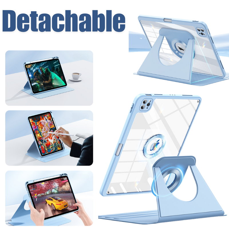 Load image into Gallery viewer, [Detachable] Apple iPad Air 6 11&quot; &amp; iPad Pro 11&quot; &amp; Air 4/5 10.9&quot; - Smart Detachable 360 Degree Rotation Flip Stand Case - Polar Tech Australia
