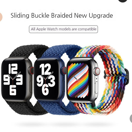 Apple Watch Series 1/2/3/4/5/SE/6/7/8 Nylon Magic Tape Adjustable Soft Breathable Sport Replacement Wristbands Strap - i-Station Mobile Phone & Electronic Device Repair and Accessories