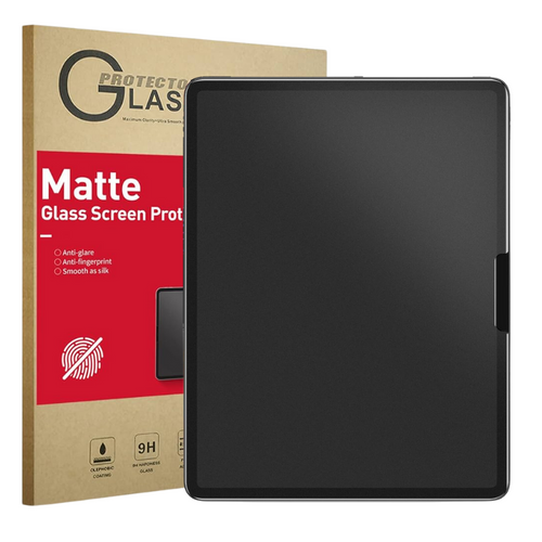 [Matte] Apple iPad Pro 13-inch 7th Gen (2024) - Full Covered Anti-fingerprint 9H Tempered Glass Screen Protective Protector