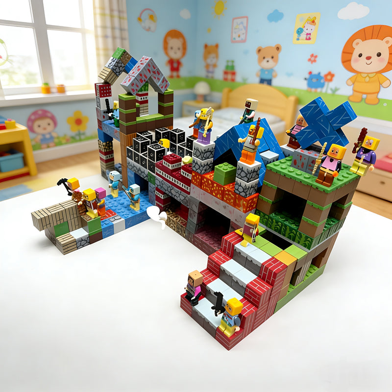 Load image into Gallery viewer, [400pcs] Minecraft Magnetic Building Blocks – 400pcs Random Mini Magnet Bricks Creative Educational Toy for Kids
