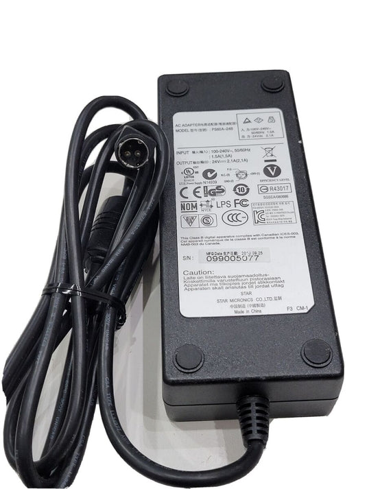 [24V-2.1A] STAR MICRONICS PS60A-24B AC POWER ADAPTER 24V 2.15A AC CHARGER