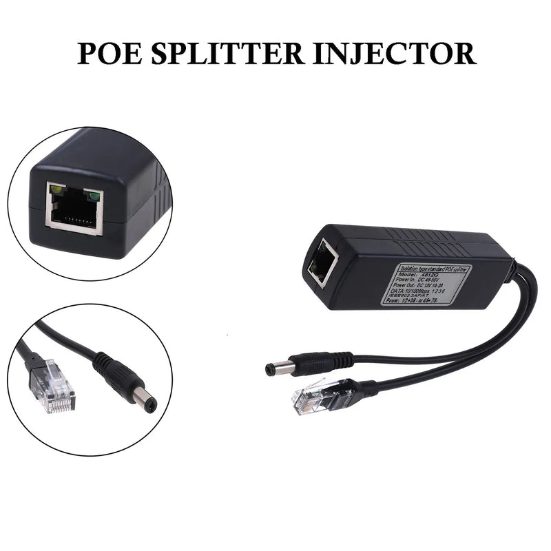 Load image into Gallery viewer, Active PoE Power Over Ethernet Splitter Adapter 48V-56V to 12V 1Amp POE Injector - Polar Tech Australia
