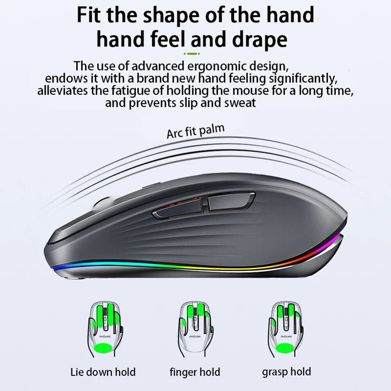 Load image into Gallery viewer, Wireless Mouse Bluetooth-compatible 5.1+2.4Ghz Rechargeable Dual Mode Silence Mouse
