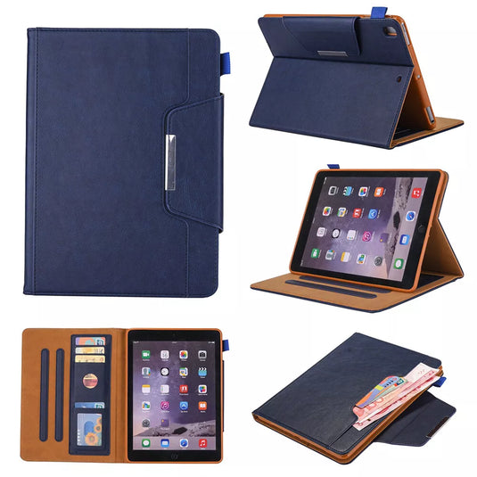 Apple iPad Pro 13-inch M4 (2024) Business Style Folio Leather Shockproof Case