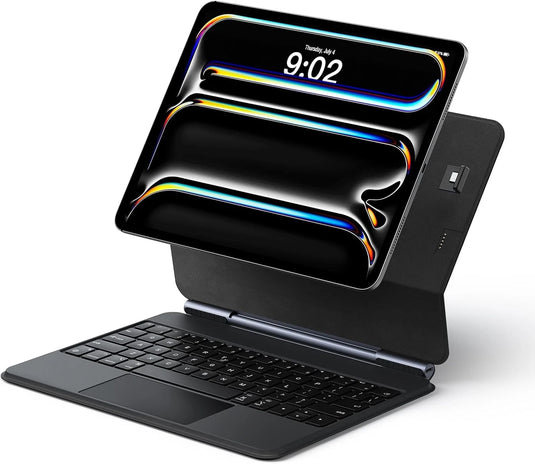 [Auto-Connect, No Charge Needed][Magic Keyboard] Apple iPad Air 4/5 & Pro 11“ & Air 11” M2/M3/M4 (2024/2025/2026) Smart Multi-Touch Trackpad Magnetic Wireless Keyboard Case With RGB Backlit