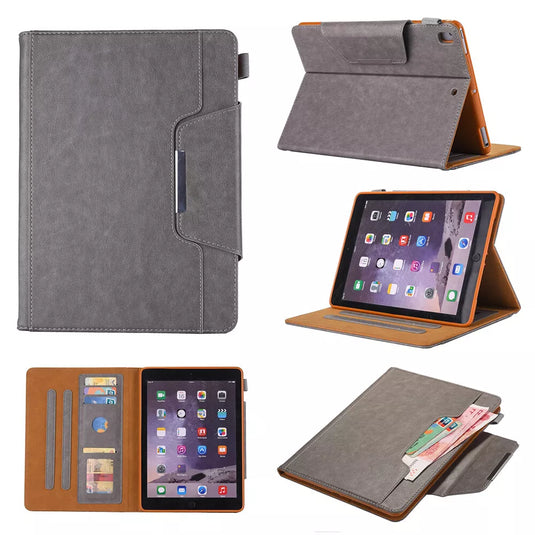 Apple iPad Pro 13-inch M4 (2024) Business Style Folio Leather Shockproof Case