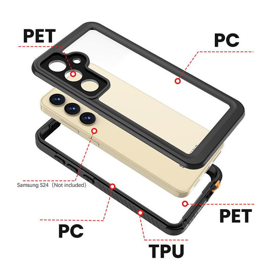 [FS Series] Samsung Galaxy S24 Plus Redpepper Full Covered Waterproof Heavy Duty Tough Armor Case