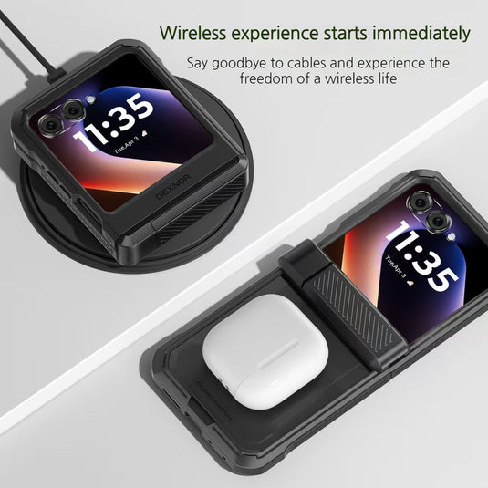 [Dual Kickstands] Motorola Moto Razr 60 - Dexnor Military-Grade Magnetic Case With Shockproof Hinge Cover