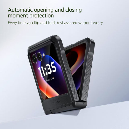 [Dual Kickstands] Motorola Moto Razr 60 - Dexnor Military-Grade Magnetic Case With Shockproof Hinge Cover