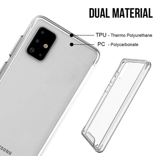 Samsung Galaxy A12 (SM-A125F) SPACE Transparent Rugged Clear Shockproof Case Cover - Polar Tech Australia