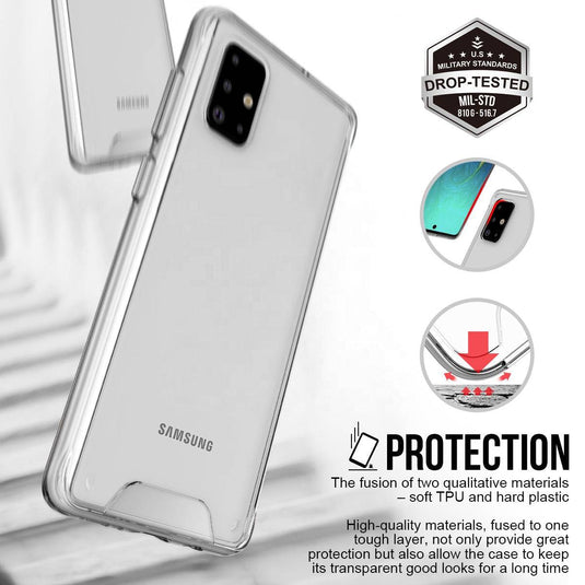 Samsung Galaxy A23 4G (SM-A235F) SPACE Transparent Rugged Clear Shockproof Case Cover - Polar Tech Australia