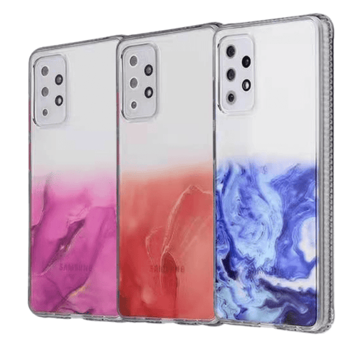 Samsung Galaxy A32 5G TPU Transparent Cloud Paint Soft Rubber Case - Polar Tech Australia