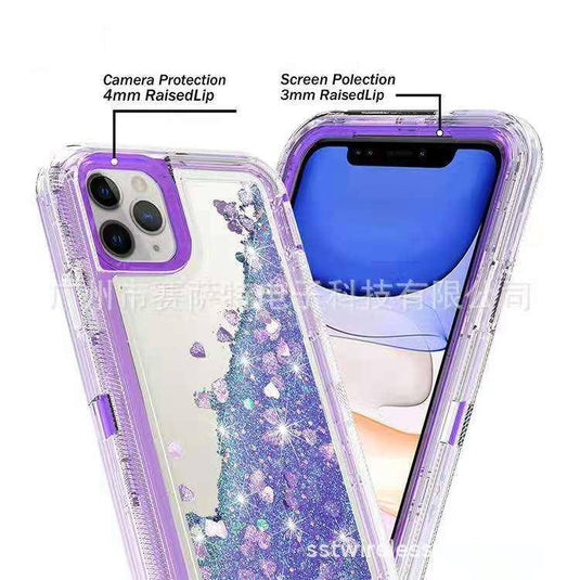 Samsung Galaxy S10/S10 Plus Glitter Clear Transparent Liquid Sand Watering Case - Polar Tech Australia