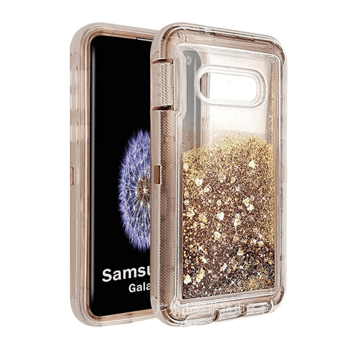 Samsung Galaxy S10/S10 Plus Glitter Clear Transparent Liquid Sand Watering Case - Polar Tech Australia
