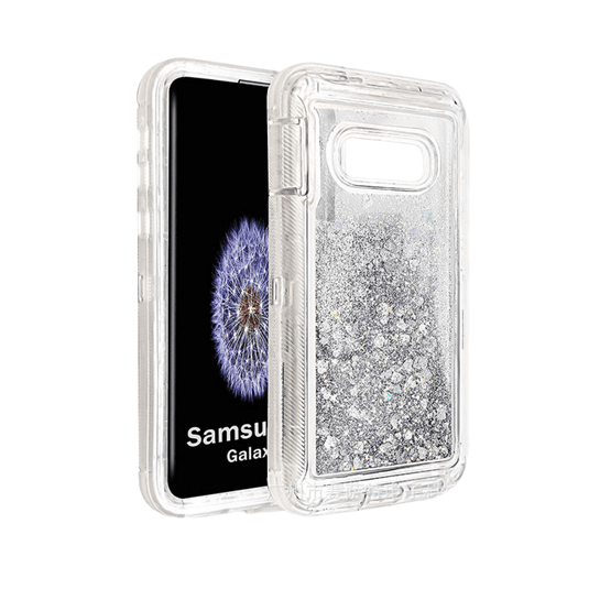 Samsung Galaxy S10/S10 Plus Glitter Clear Transparent Liquid Sand Watering Case - Polar Tech Australia