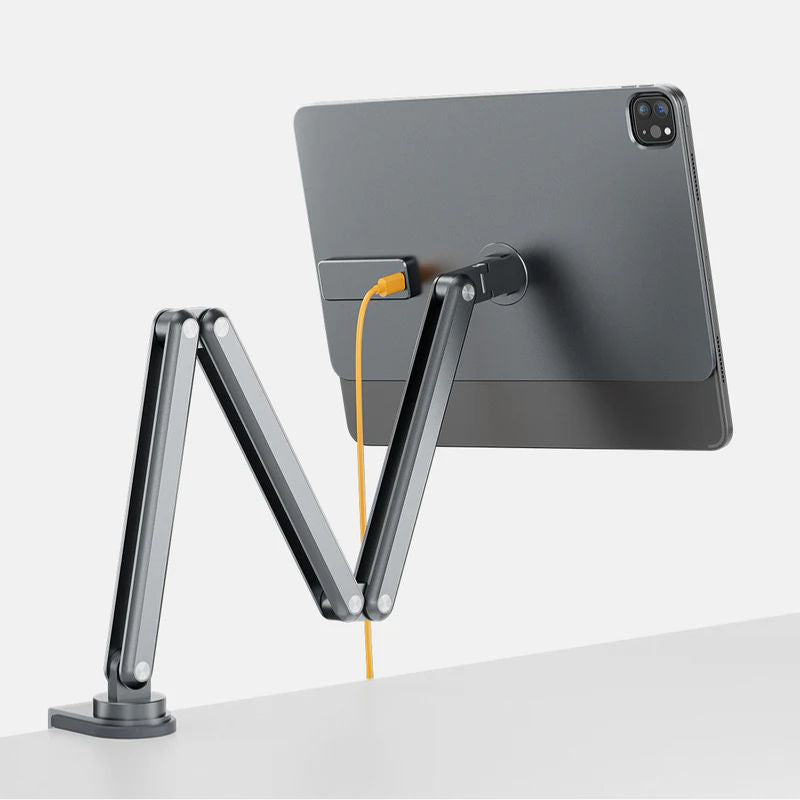 Load image into Gallery viewer, KUXIU X36 Pro MAX iPad Magnetic Charging Stand Aluminum Alloy Boom Arm Adjustable Tablet Stand - EdgeFollow
