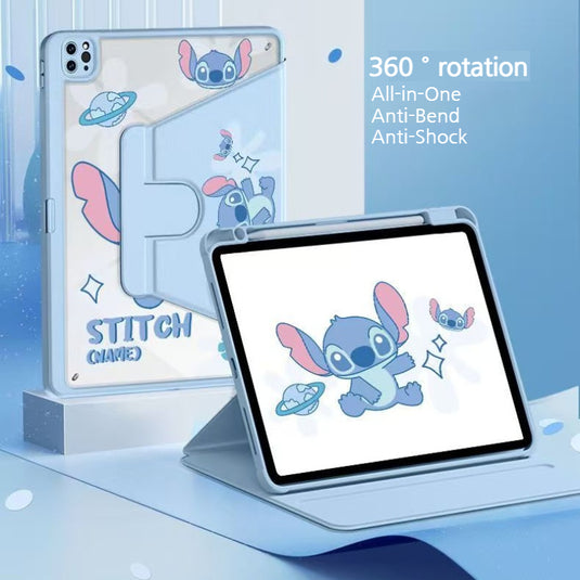 Apple iPad Air 13-inch M2/M3 (2024/2025) Stitch Smart 360° Degree Rotate Stand Shockproof Flip Cover Case