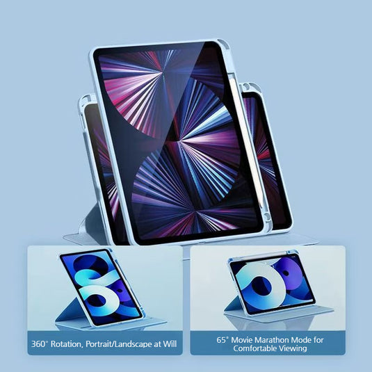 Apple iPad Air 13-inch M2/M3 (2024/2025) Stitch Smart 360° Degree Rotate Stand Shockproof Flip Cover Case