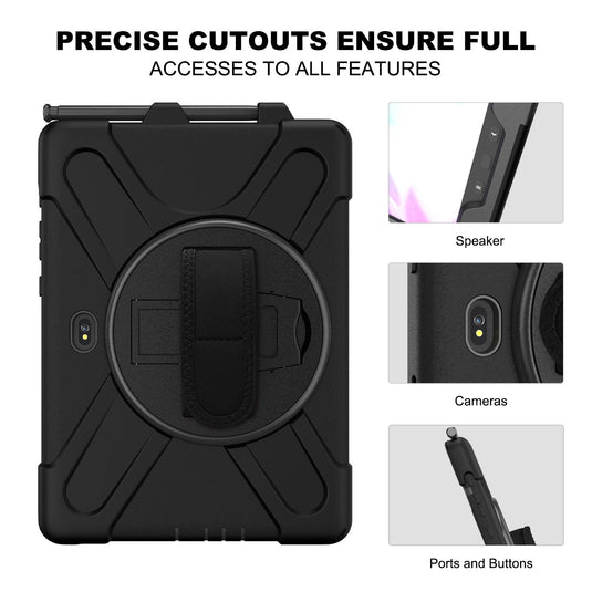 Samsung Galaxy Tab Active Pro 10.1 2019 (T540/T545) Heavy Duty 360 Degree Rotate Stand Hand Strap Case - Polar Tech Australia