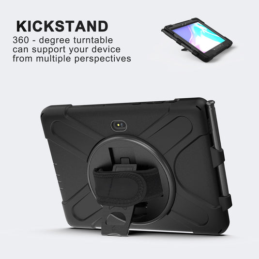 Samsung Galaxy Tab Active Pro 10.1 2019 (T540/T545) Heavy Duty 360 Degree Rotate Stand Hand Strap Case - Polar Tech Australia