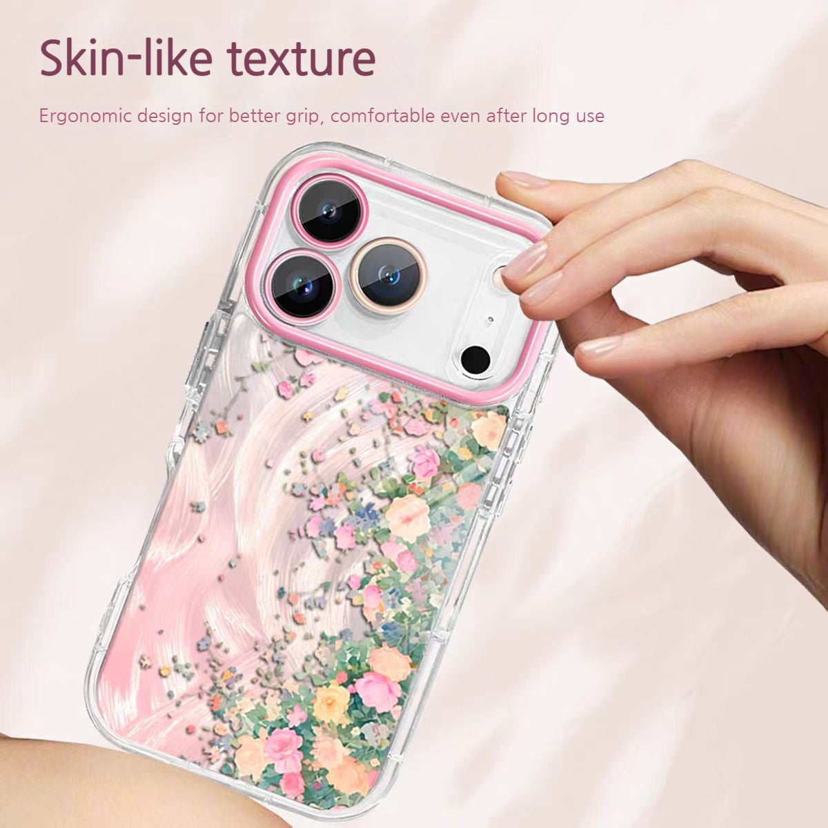 [With Pearl Lanyard] Apple iPhone 15/Plus/Pro/Pro Max - Floral Airbag Shockproof Protective Case - i-Station Mobile Phone & Electronic Device Repair and Accessories