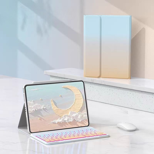 [Detachable][With Backlight] Lenovo Idea Tab Pro 12.7" 2025 (TB373FU/TB375FC) Gradient Wireless Bluetooth Keyboard Case with Trackpad