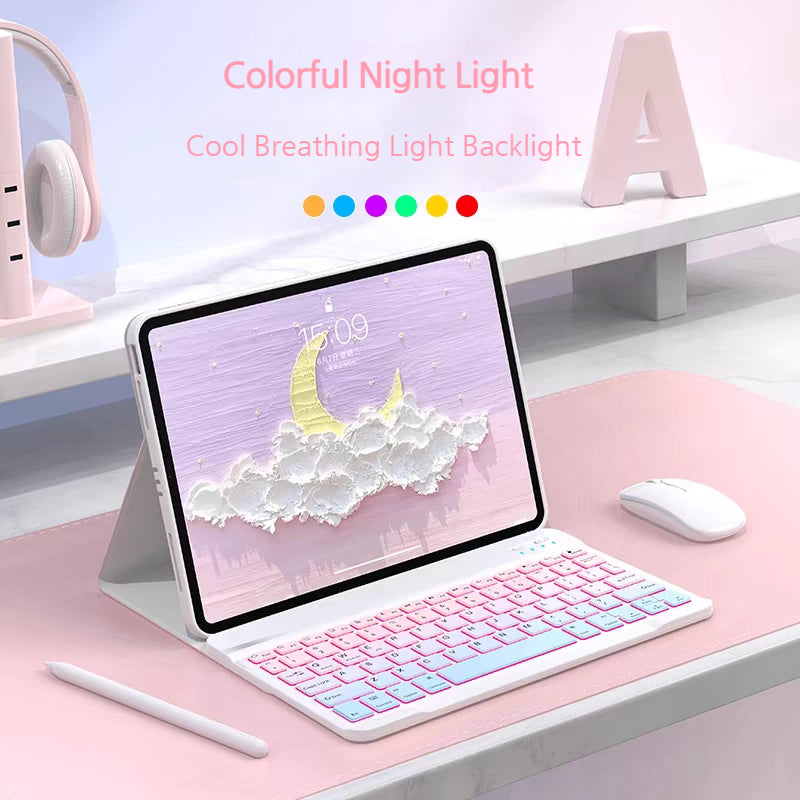 Load image into Gallery viewer, [Detachable][With Backlight] Lenovo Idea Tab Pro 12.7&quot; 2025 (TB373FU/TB375FC) Gradient Wireless Bluetooth Keyboard Case with Trackpad
