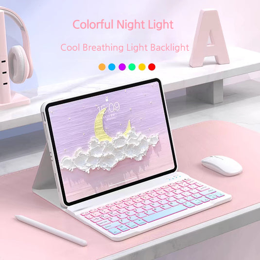 [Detachable][With Backlight] Lenovo Idea Tab Pro 12.7" 2025 (TB373FU/TB375FC) Gradient Wireless Bluetooth Keyboard Case with Trackpad