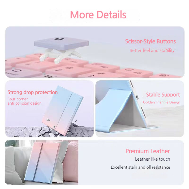 Load image into Gallery viewer, [Detachable][With Backlight] Lenovo Idea Tab Pro 12.7&quot; 2025 (TB373FU/TB375FC) Gradient Wireless Bluetooth Keyboard Case with Trackpad
