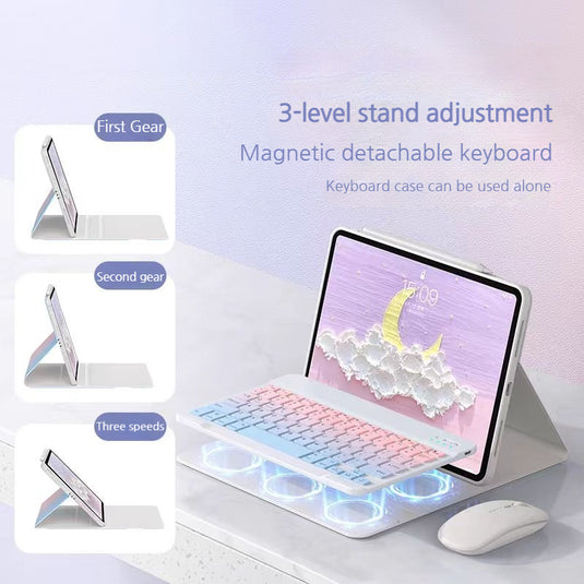 [Detachable][With Backlight] Lenovo Idea Tab Pro 12.7" 2025 (TB373FU/TB375FC) Gradient Wireless Bluetooth Keyboard Case with Trackpad