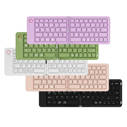 Portable Wireless Foldable Bluetooth Keyboard for iPad, Lenovo & Samsung Tablets
