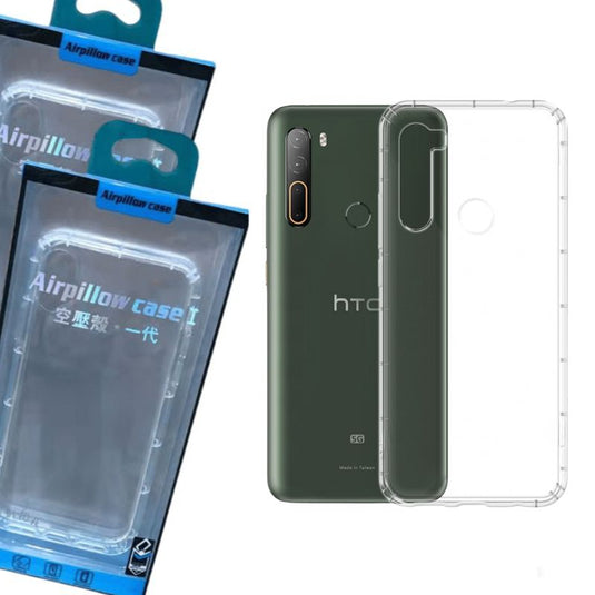 HTC U20 5G AirPillow Cushion Clear Transparent Back Cover Case