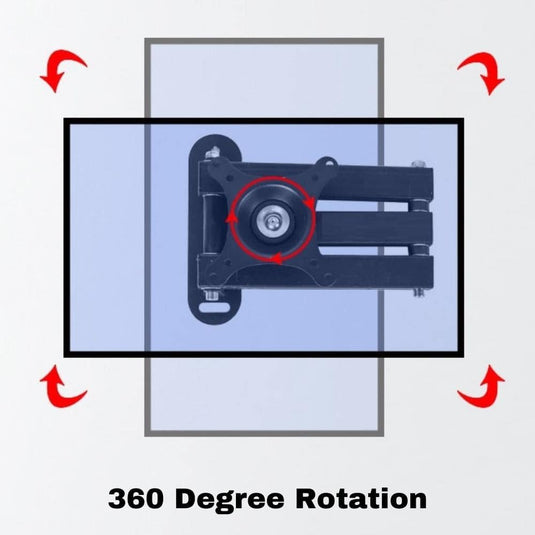 Universal Retractable Rotation Adjustable Monitor TV Bracket Wall Mount Hanger (14"- 27") - Polar Tech Australia