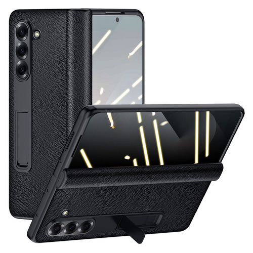 Samsung Galaxy Z Fold5 5G (SM-F946B) - Case and Film Integrated Genuine Leather Series Stand Case