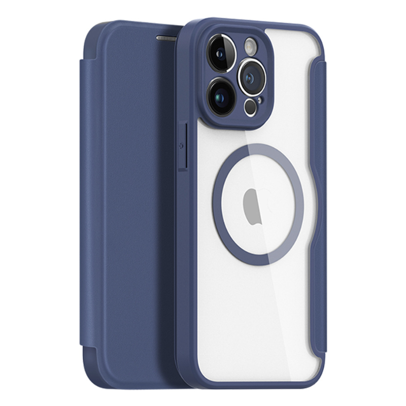 Load image into Gallery viewer, [With Card Slot][Magsafe Compatible] Apple iPhone 16/Plus/Pro/Max - Magnetic Catch Transparent Shockproof Flip PU Leather Wallet Series Case
