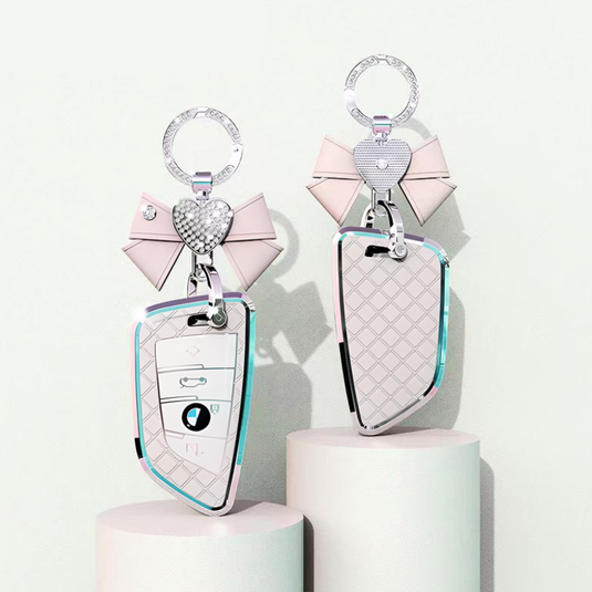 BMW Luxury Diamond Pattern Key Fob Case For X1, X2, X3, X4, X5, X6, X7 & 1, 3, 5, 7 Series - i-Station Mobile Phone & Electronic Device Repair and Accessories