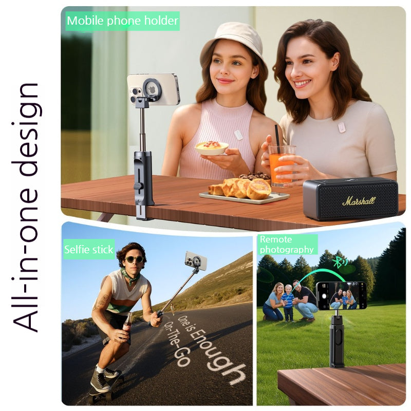 Load image into Gallery viewer, JOYROOM 3-in-1 Mini Portable Magnetic Travel Phone Stand with Wireless Bluetooth Remote
