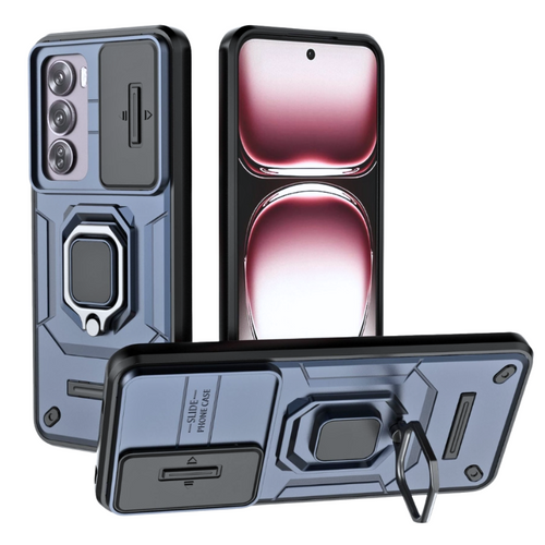 OPPO Reno 12 5G (CPH2625) - Battle Bear Lens Push Window Mechanics Series Case With Finger Ring Stand