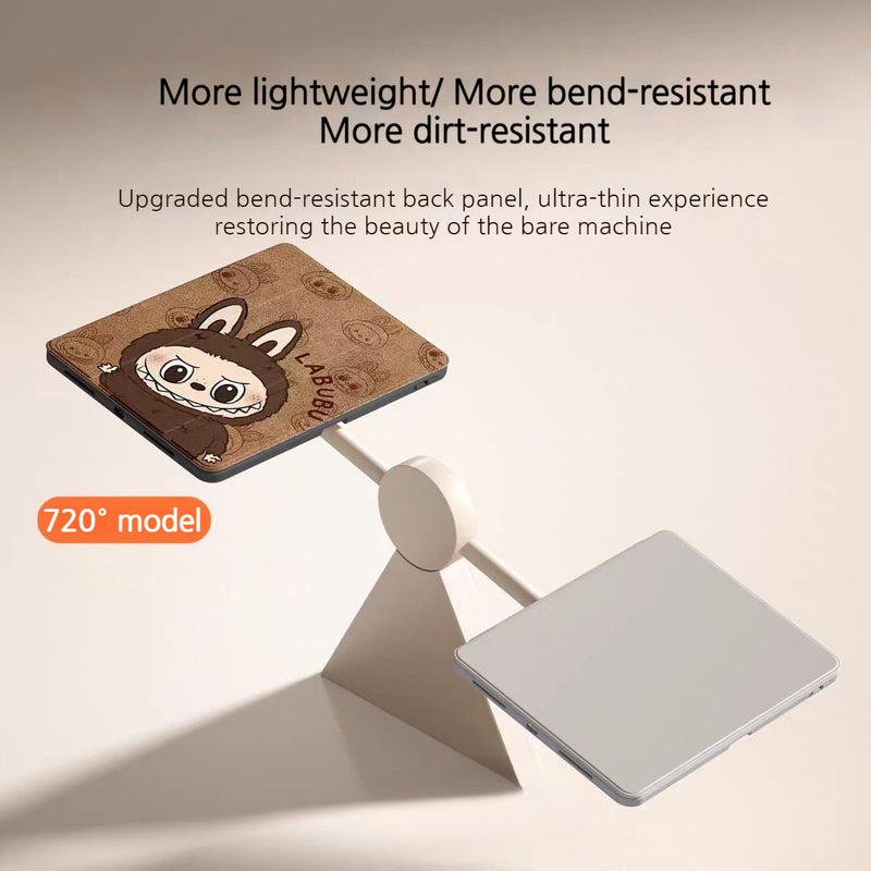 Load image into Gallery viewer, [With Pen Slot][360° Rotatable] Apple iPad Air 11-inch M2/3 (2024/2025) Labubu Cartoon Tri-Fold Flip Protective Case
