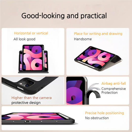 [With Pen Slot][360° Rotatable] Apple iPad Air 11-inch M2/3 (2024/2025) Labubu Cartoon Tri-Fold Flip Protective Case