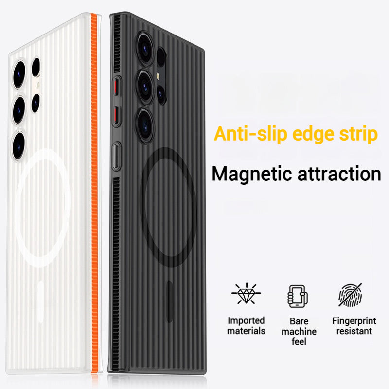 Load image into Gallery viewer, [Magsafe Compatible] Samsung Galaxy S25/Plus/Ultra - Matte Corrugated Anti-slip PC Essentials Series Case
